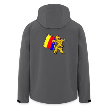 Löwe mit Flagge Flagge der Provinz Nordholland - Recycelte Männer Softshell-Jacke von Stanley/Stella - Anthrazit - Hinten - AI Model Male 185 light (185cm)