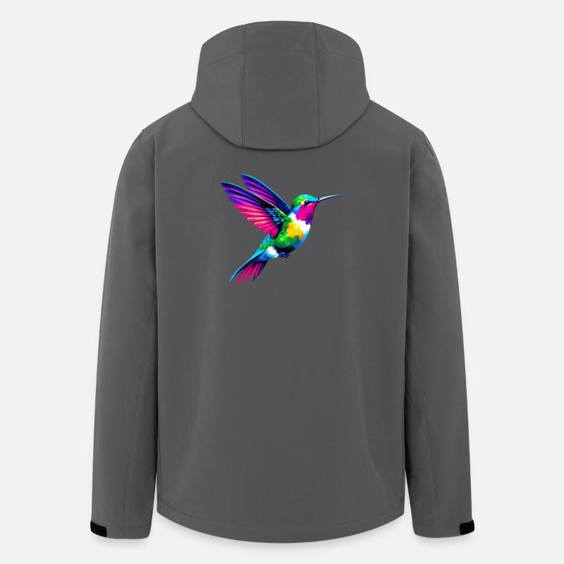 Kolibri - Recycelte Männer Softshell-Jacke von Stanley/Stella - Anthrazit