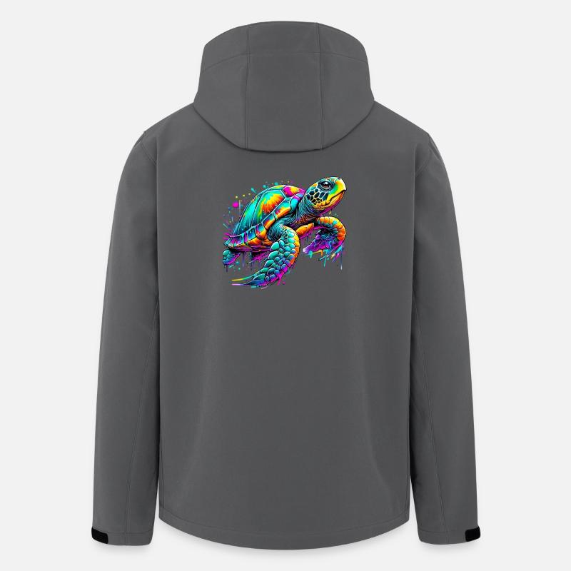Schildkröte - Recycelte Männer Softshell-Jacke von Stanley/Stella - Anthrazit