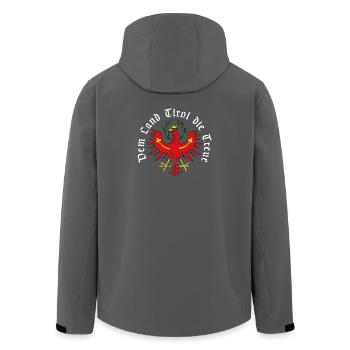 Dem Land Tirol die Treue - Recycelte Männer Softshell-Jacke von Stanley/Stella - Anthrazit - Hinten - AI Model Male 185 light (185cm)