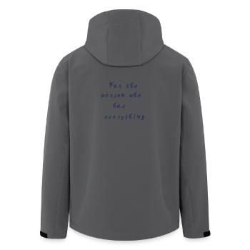 For The Person Who High Everything - Recycelte Männer Softshell-Jacke von Stanley/Stella - Anthrazit - Hinten - AI Model Male 185 light (185cm)