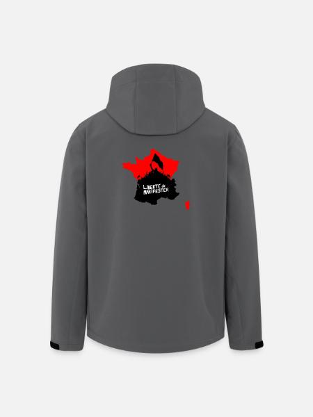 Liberté de manifester - Veste softshell homme en polyester recyclé Stanley/Stella - charbon