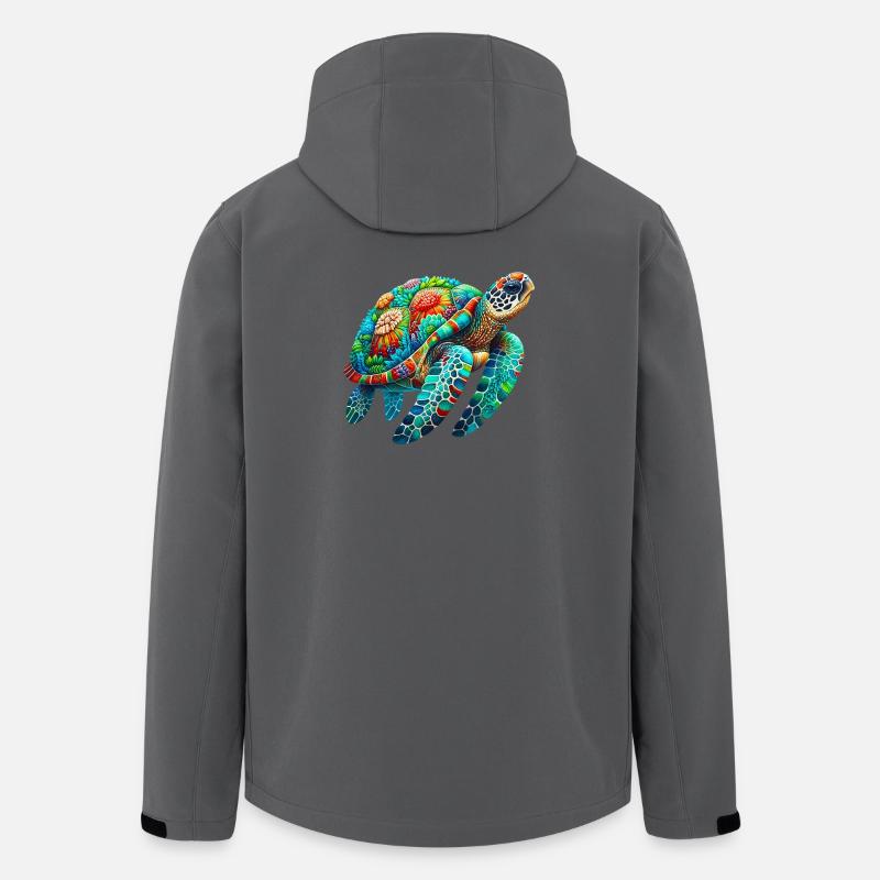 Schildkröte - Recycelte Männer Softshell-Jacke von Stanley/Stella - Anthrazit