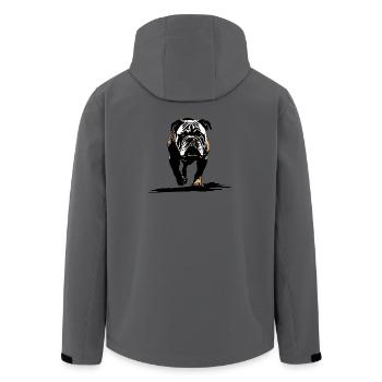 Bulldog Bulldogs Silhouette - Men’s Recycled Softshell Jacket by Stanley/Stella - anthracite - Back - AI Model Male 185 light (185cm)