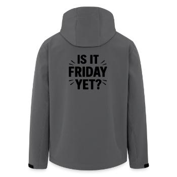 Is it Friday Yet - Men’s Recycled Softshell Jacket by Stanley/Stella - anthracite - Back - AI Model Male 185 light (185cm)