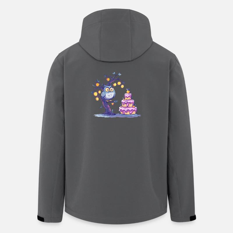 Nacht Eulenbaum Kuchen - Recycelte Männer Softshell-Jacke von Stanley/Stella - Anthrazit