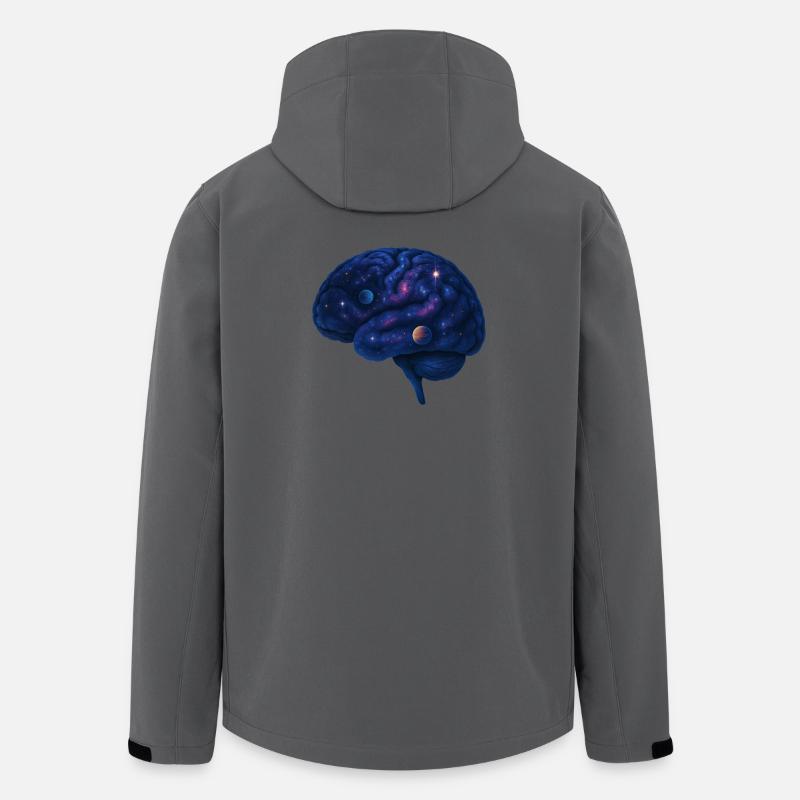 Cosmic Brain – Pensées dans l’Univers - Veste softshell homme en polyester recyclé Stanley/Stella - charbon