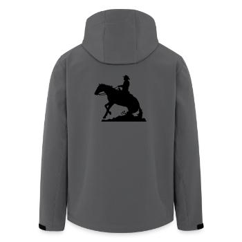 Westernreiten Mann - Recycelte Männer Softshell-Jacke von Stanley/Stella - Anthrazit - Hinten - AI Model Male 185 light (185cm)