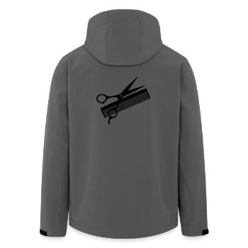 Logo coiffeur - Veste softshell homme en polyester recyclé Stanley/Stella - charbon - Dos - AI Model Male 185 light (185cm)