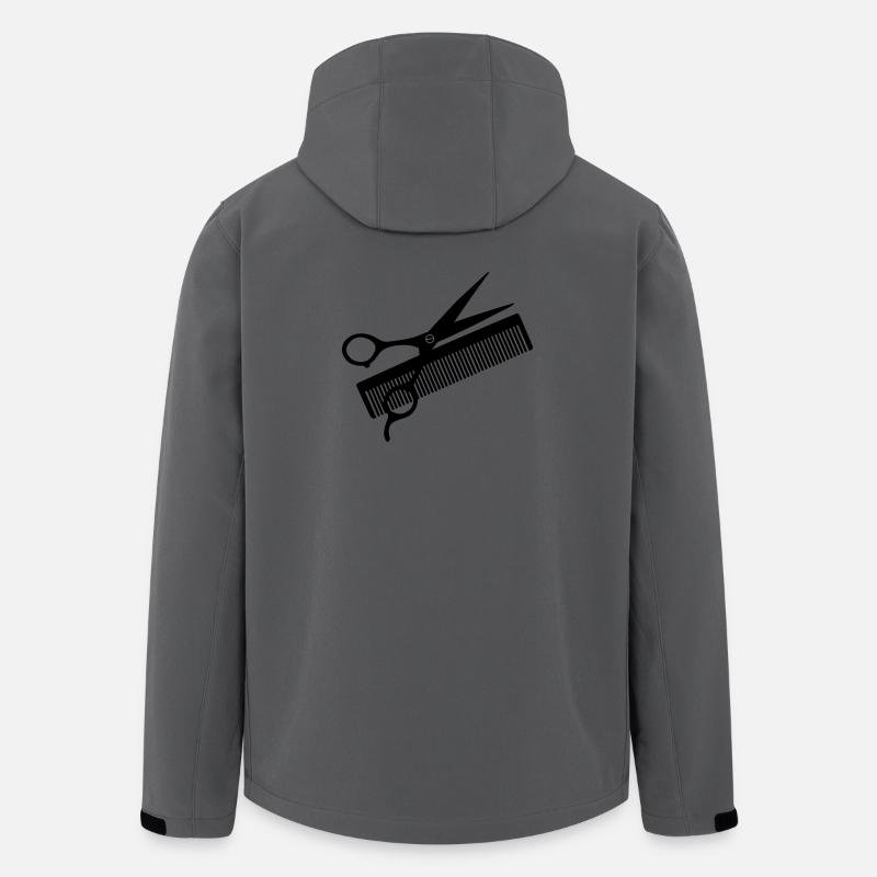 Logo Friseur - Recycelte Männer Softshell-Jacke von Stanley/Stella - Anthrazit