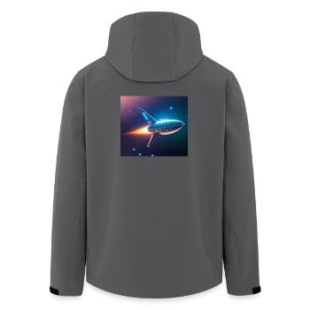 Raketenflug - Recycelte Männer Softshell-Jacke von Stanley/Stella - Anthrazit - Hinten - AI Model Male 185 light (185cm)