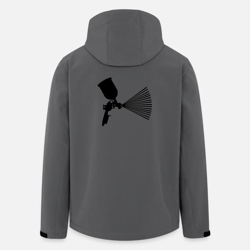 Peinture en aérosol avec jet - Veste softshell homme en polyester recyclé Stanley/Stella - charbon