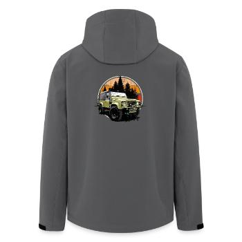 Waldweg-Verteidiger - Recycelte Männer Softshell-Jacke von Stanley/Stella - Anthrazit - Hinten - AI Model Male 185 light (185cm)