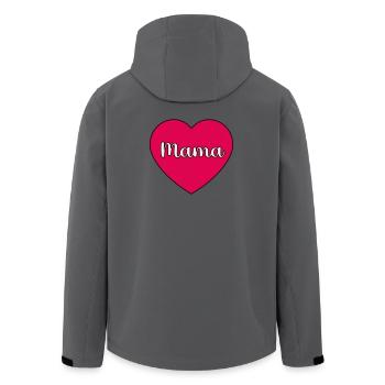 Mama-Herz - Recycelte Männer Softshell-Jacke von Stanley/Stella - Anthrazit - Hinten - AI Model Male 185 light (185cm)