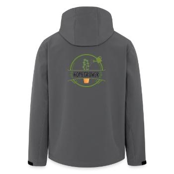 Homegrower | Cannabis - Recycelte Männer Softshell-Jacke von Stanley/Stella - Anthrazit - Hinten - AI Model Male 185 light (185cm)