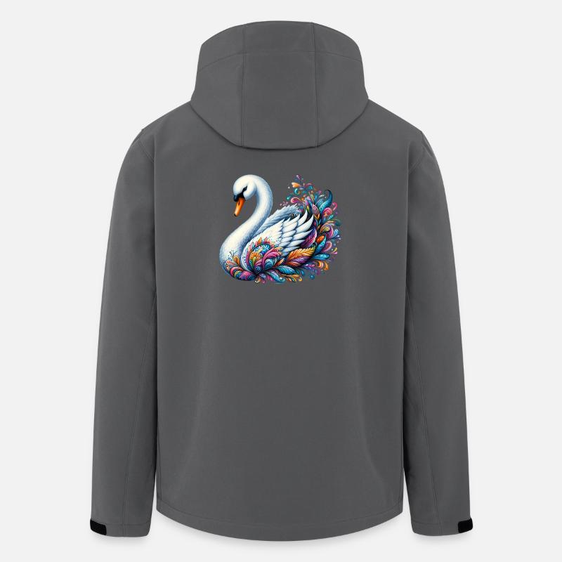 Schwan - Recycelte Männer Softshell-Jacke von Stanley/Stella - Anthrazit