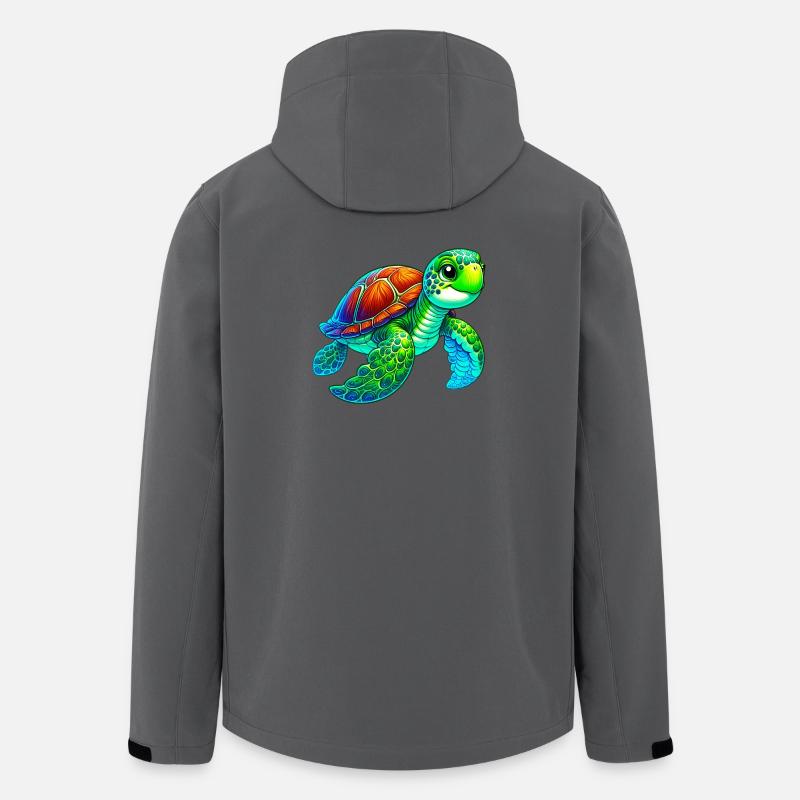 Schildkröte - Recycelte Männer Softshell-Jacke von Stanley/Stella - Anthrazit