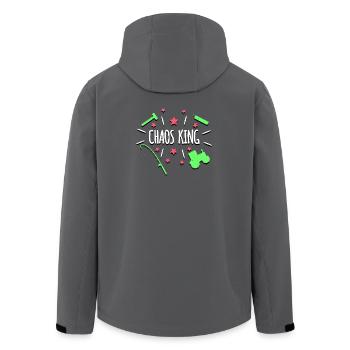 Chaos King - Recycelte Männer Softshell-Jacke von Stanley/Stella - Anthrazit - Hinten - AI Model Male 185 light (185cm)