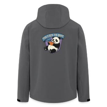 Too Cozy To Quit Panda - Men’s Recycled Softshell Jacket by Stanley/Stella - anthracite - Back - AI Model Male 185 light (185cm)