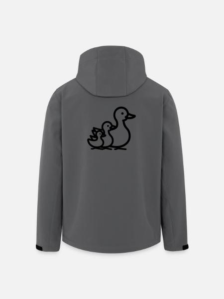 famille canard - Veste softshell homme en polyester recyclé Stanley/Stella - charbon