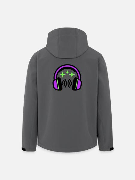 Headphones Stars Icon - Men’s Recycled Softshell Jacket by Stanley/Stella - anthracite