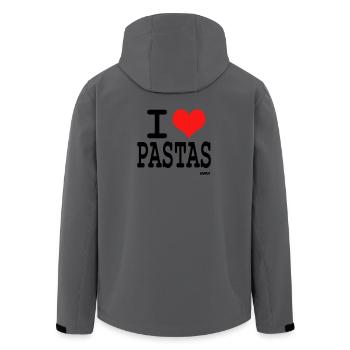 pastas - Men’s Recycled Softshell Jacket by Stanley/Stella - anthracite - Back - AI Model Male 185 light (185cm)