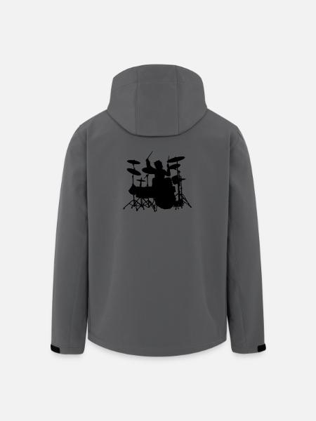 Puissance Drumming - Veste softshell homme en polyester recyclé Stanley/Stella - charbon