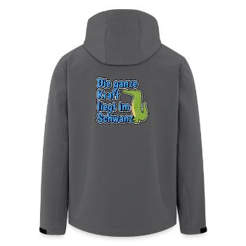 Die ganze Kraft liegt im Schwanz - Recycelte Männer Softshell-Jacke von Stanley/Stella - Anthrazit - Hinten - AI Model Male 185 light (185cm)
