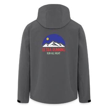 Ultra Running – Run All Night - Men’s Recycled Softshell Jacket by Stanley/Stella - anthracite - Back - AI Model Male 185 light (185cm)