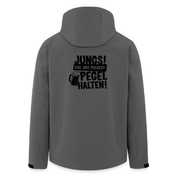 Jungs Pegel halten Sauftour - Recycelte Männer Softshell-Jacke von Stanley/Stella - Anthrazit - Hinten - AI Model Male 185 light (185cm)