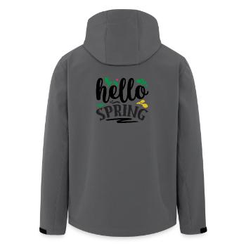 Bonjour le printemps - Veste softshell homme en polyester recyclé Stanley/Stella - charbon - Dos - AI Model Male 185 light (185cm)