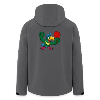 Ping Pong Champion Design Table Tennis and - Men’s Recycled Softshell Jacket by Stanley/Stella - anthracite - Back - AI Model Male 185 light (185cm)