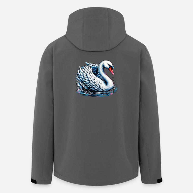 Schwan - Recycelte Männer Softshell-Jacke von Stanley/Stella - Anthrazit