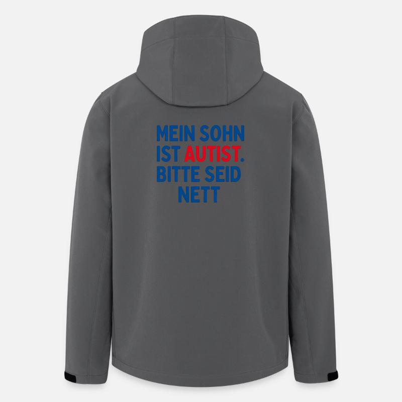 Mein Sohn ist Autist. Bitte seid nett. - Recycelte Männer Softshell-Jacke von Stanley/Stella - Anthrazit