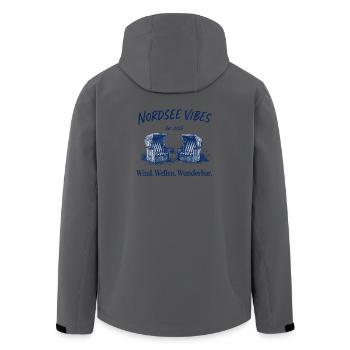 Ambiance de la mer du Nord - Veste softshell homme en polyester recyclé Stanley/Stella - charbon - Dos - AI Model Male 185 light (185cm)