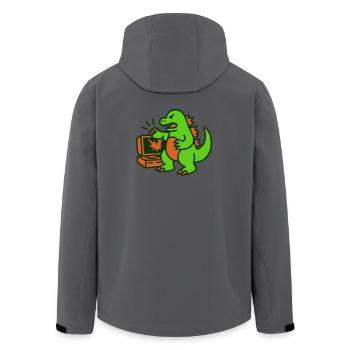 Dragon vs Computer - Recycelte Männer Softshell-Jacke von Stanley/Stella - Anthrazit - Hinten - AI Model Male 185 light (185cm)