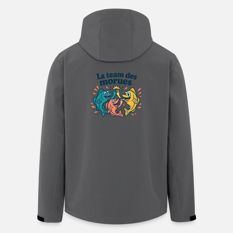 Farbiges Kabeljau-Team - Recycelte Männer Softshell-Jacke von Stanley/Stella - Anthrazit