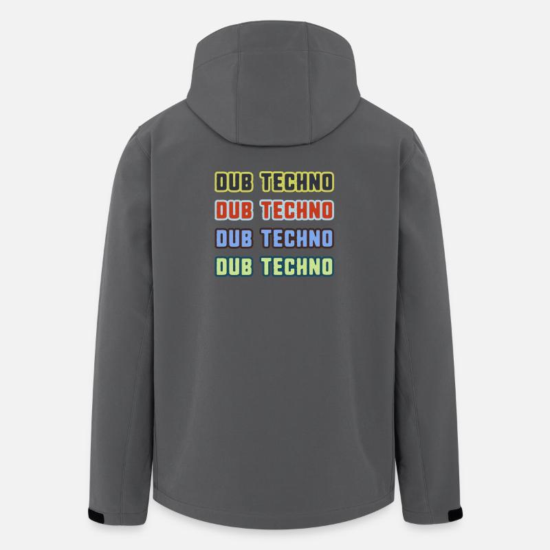 Dub Techno Kaleidoskop - Recycelte Männer Softshell-Jacke Discoverer von Stanley/Stella - Anthrazit