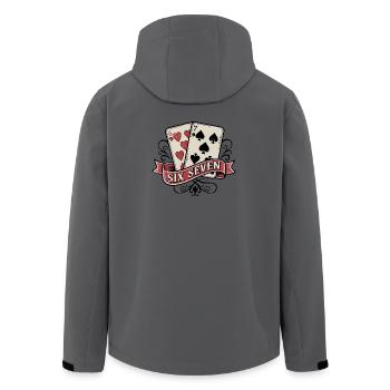 SIx Seven Cards - Men’s Recycled Softshell Jacket by Stanley/Stella - anthracite - Back - AI Model Male 185 light (185cm)