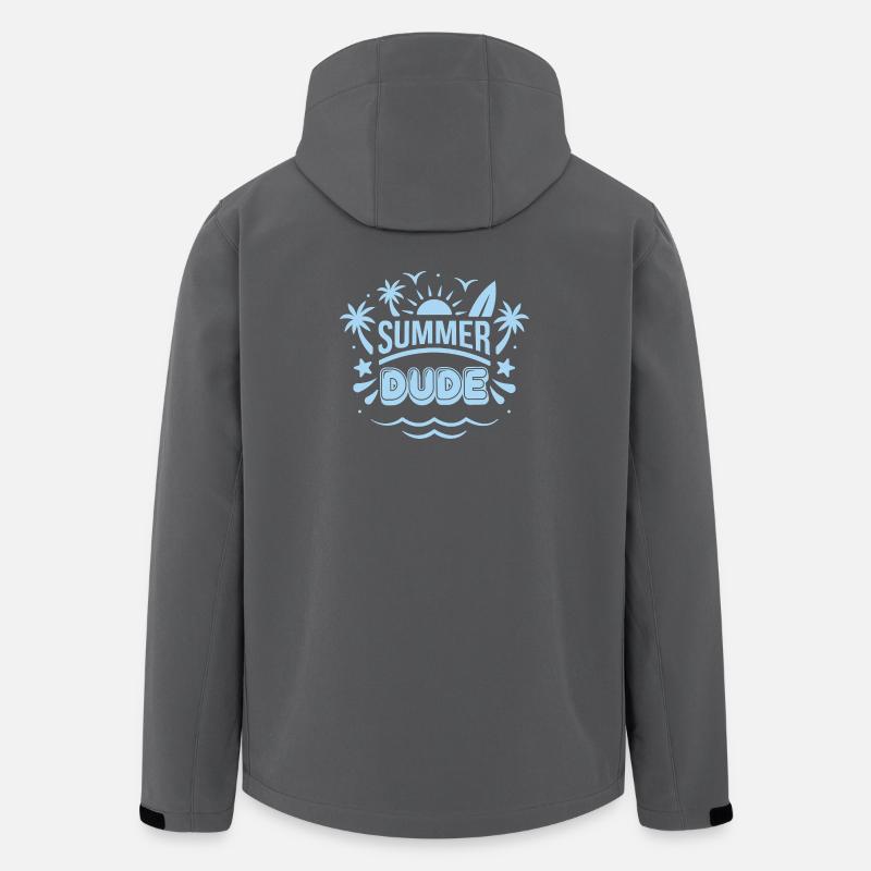 Summer Dude Surf Logo - Men’s Recycled Softshell Jacket by Stanley/Stella - anthracite