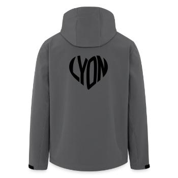 Lyon Heart - Men’s Recycled Softshell Jacket by Stanley/Stella - anthracite - Back - AI Model Male 185 light (185cm)