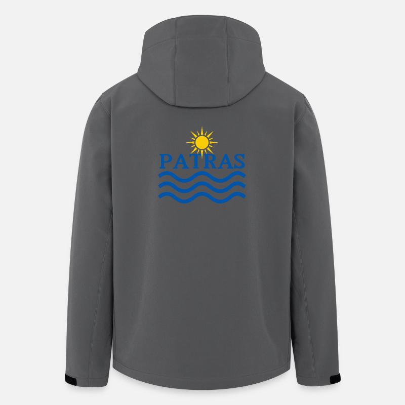 Patras Sonne und Wellen - Recycelte Männer Softshell-Jacke von Stanley/Stella - Anthrazit