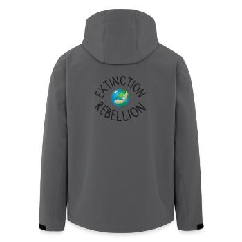 Extinction Rebellion Planet Erde schwarz - Recycelte Männer Softshell-Jacke von Stanley/Stella - Anthrazit - Hinten - AI Model Male 185 light (185cm)