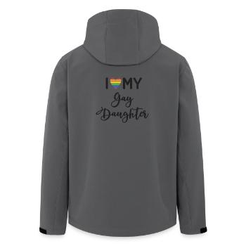 Ich liebe meine schwule Tochter - Recycelte Männer Softshell-Jacke von Stanley/Stella - Anthrazit - Hinten - AI Model Male 185 light (185cm)