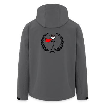 Héroïne en couronne de laurier les bras croisés - Veste softshell homme en polyester recyclé Stanley/Stella - charbon - Dos - AI Model Male 185 light (185cm)