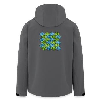 Angel fish tessellation II - Men’s Recycled Softshell Jacket by Stanley/Stella - anthracite - Back - AI Model Male 185 light (185cm)