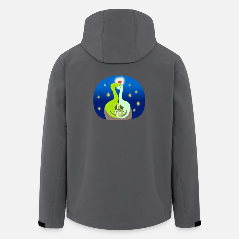 Compsognate in der Liebe - Recycelte Männer Softshell-Jacke von Stanley/Stella - Anthrazit