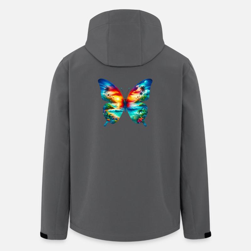 Schmetterling - Recycelte Männer Softshell-Jacke von Stanley/Stella - Anthrazit