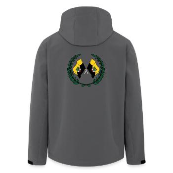 Drapeaux saxe-anhalt couronne de laurier - Veste softshell homme en polyester recyclé Stanley/Stella - charbon - Dos - AI Model Male 185 light (185cm)