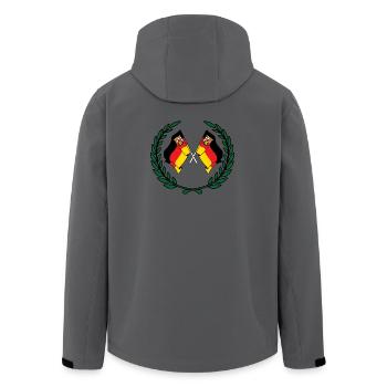 laggen Couronne de laurier de Rhénanie-Palatinat - Veste softshell homme en polyester recyclé Stanley/Stella - charbon - Dos - AI Model Male 185 light (185cm)